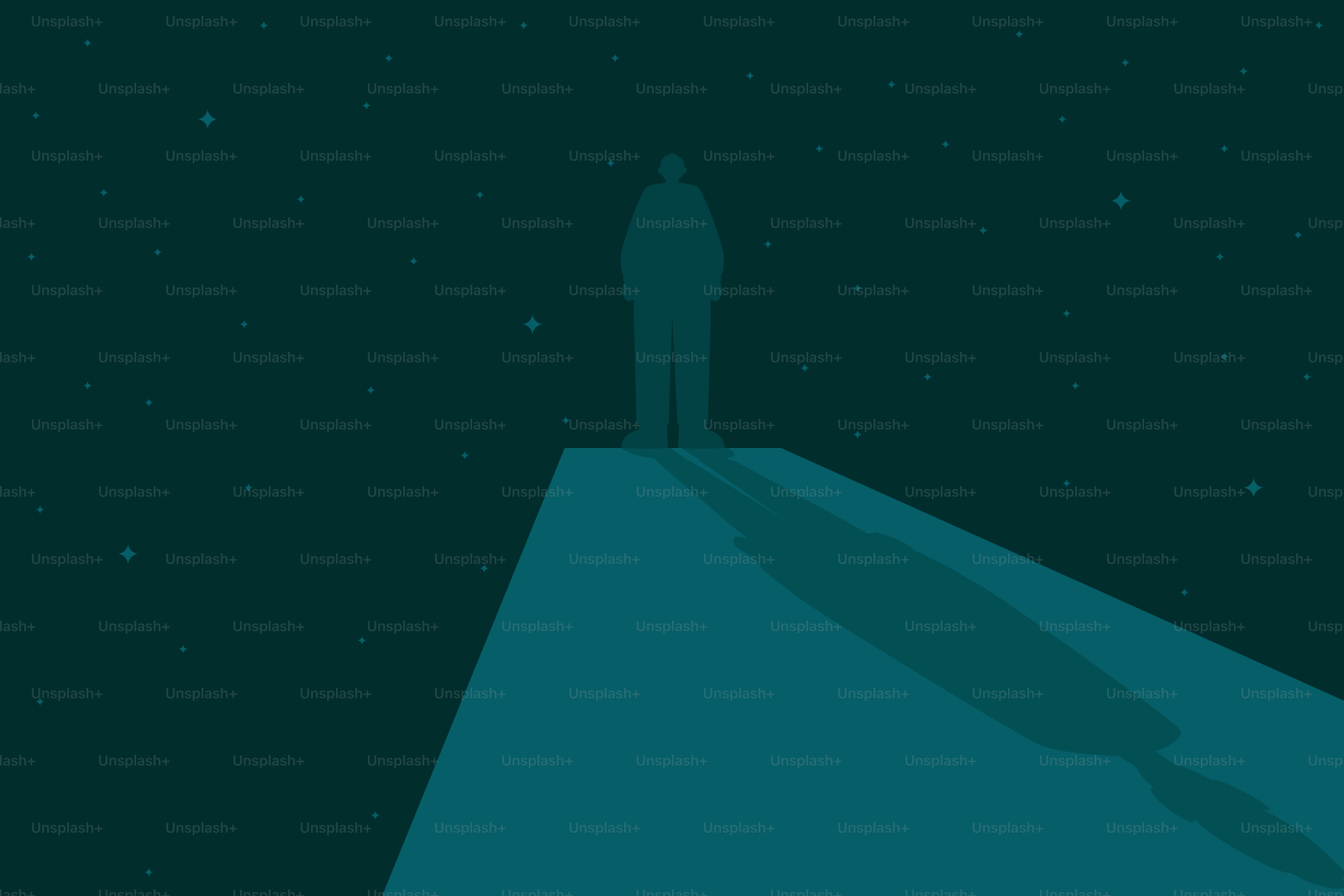 Silhouette of a person standing on a platform at night.
