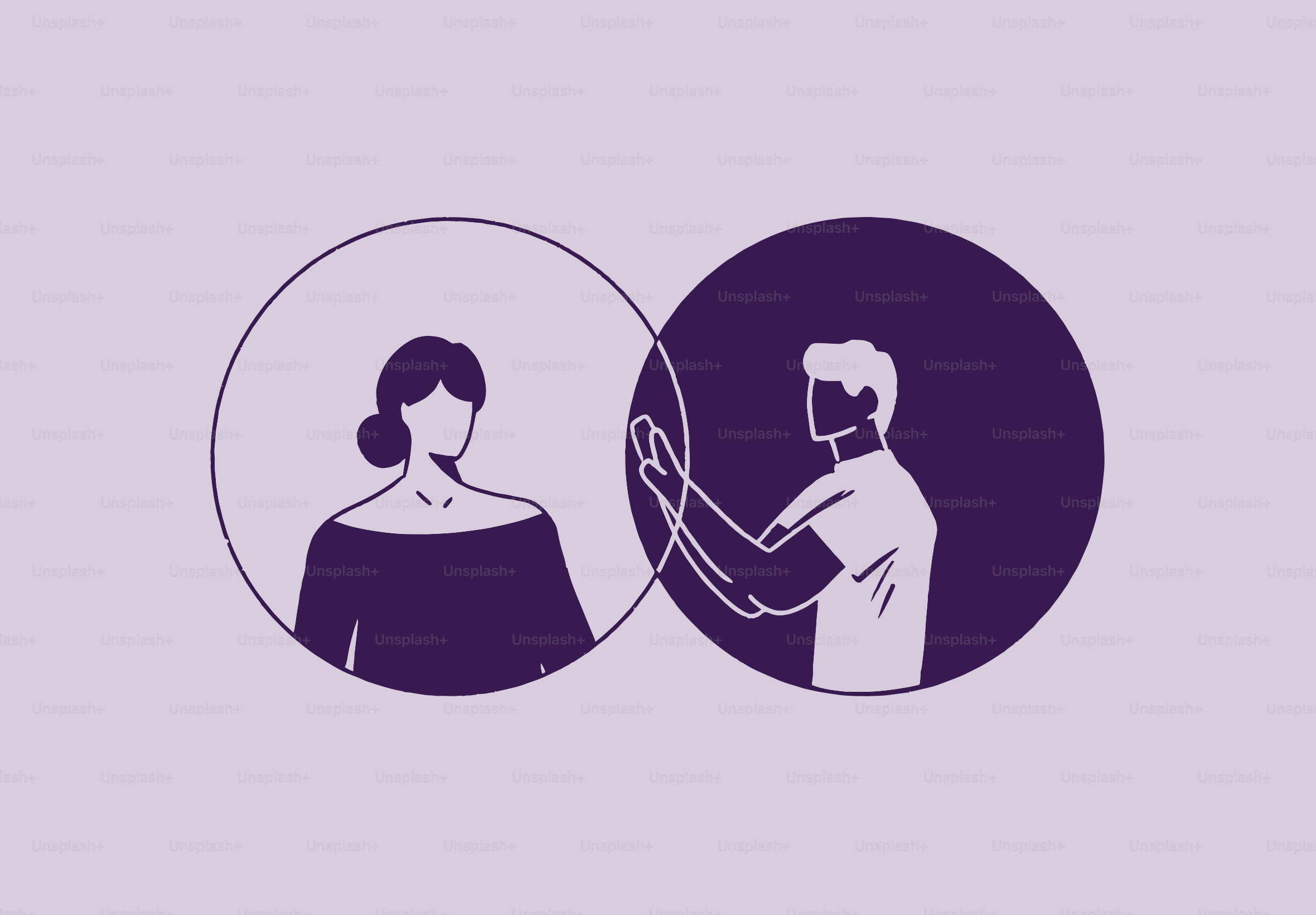 Two people reaching towards each other