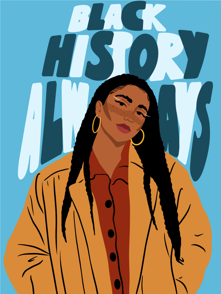 Schwarze Geschichte, immer mit einer Frau