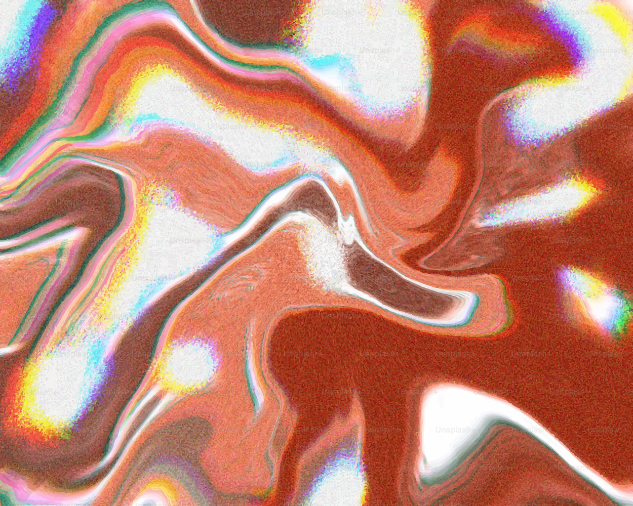 Redemoinhos abstratos de cores laranja, branco e marrom