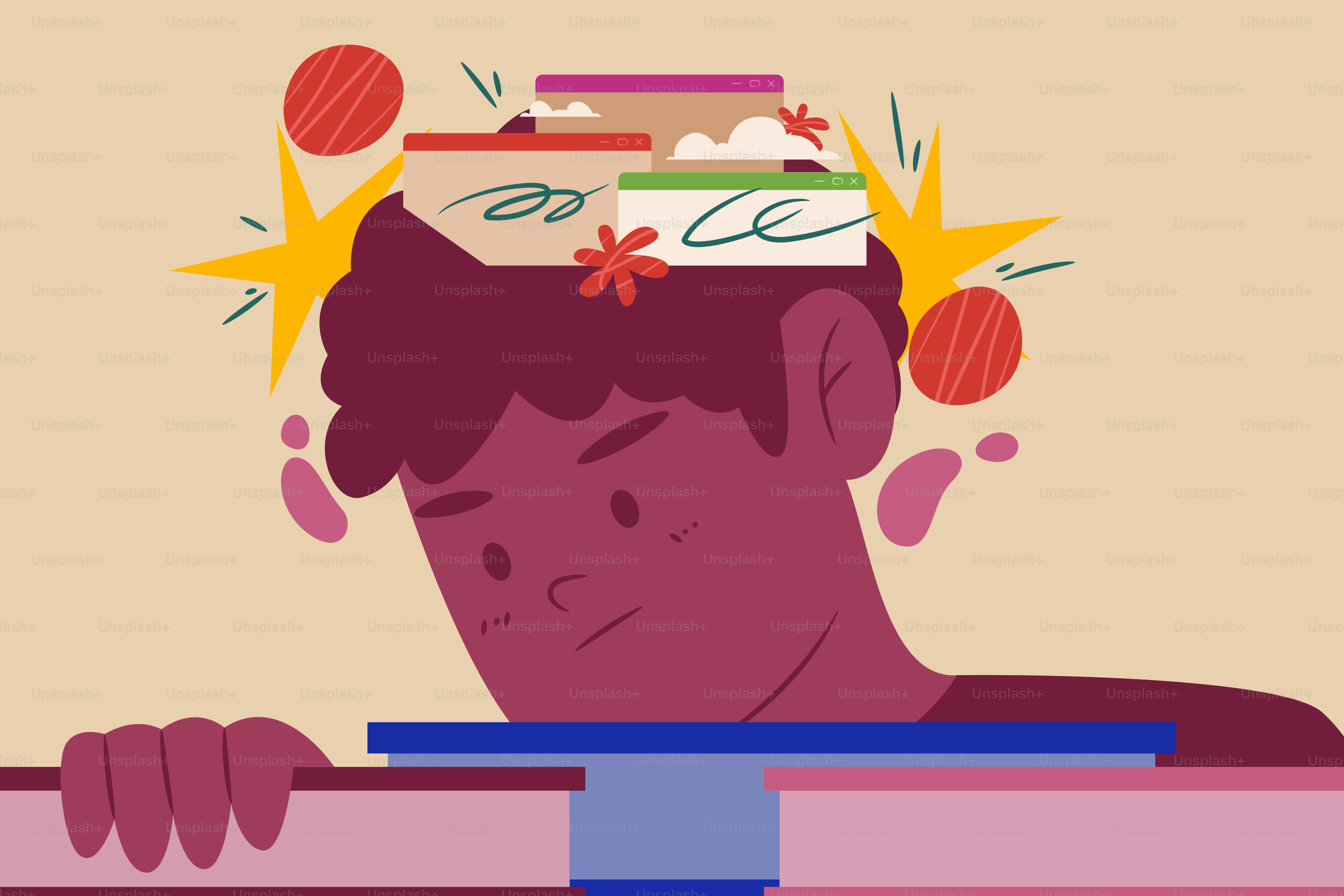 Person balancing stacked cakes on head