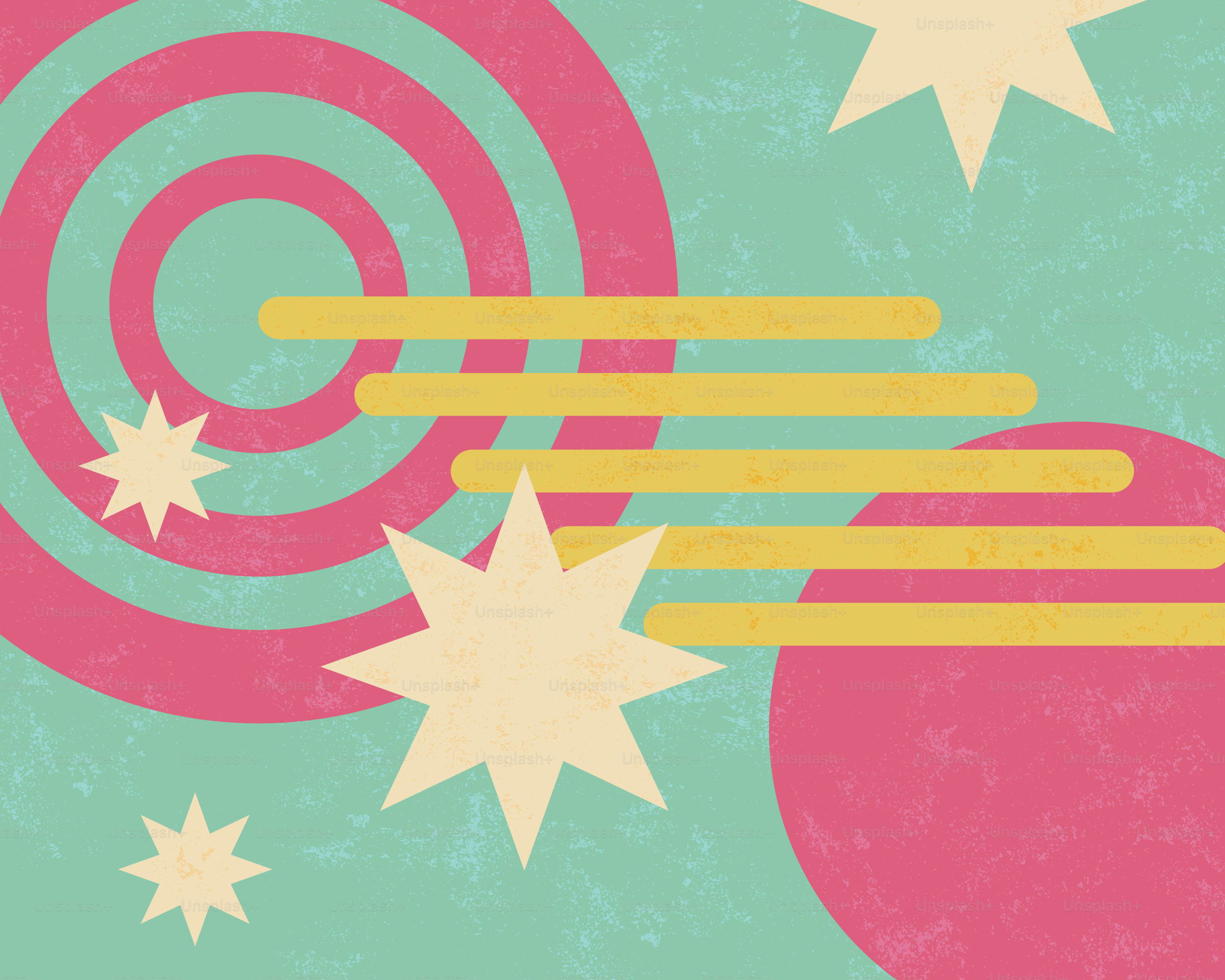 円と星を使った抽象幾何学的デザイン