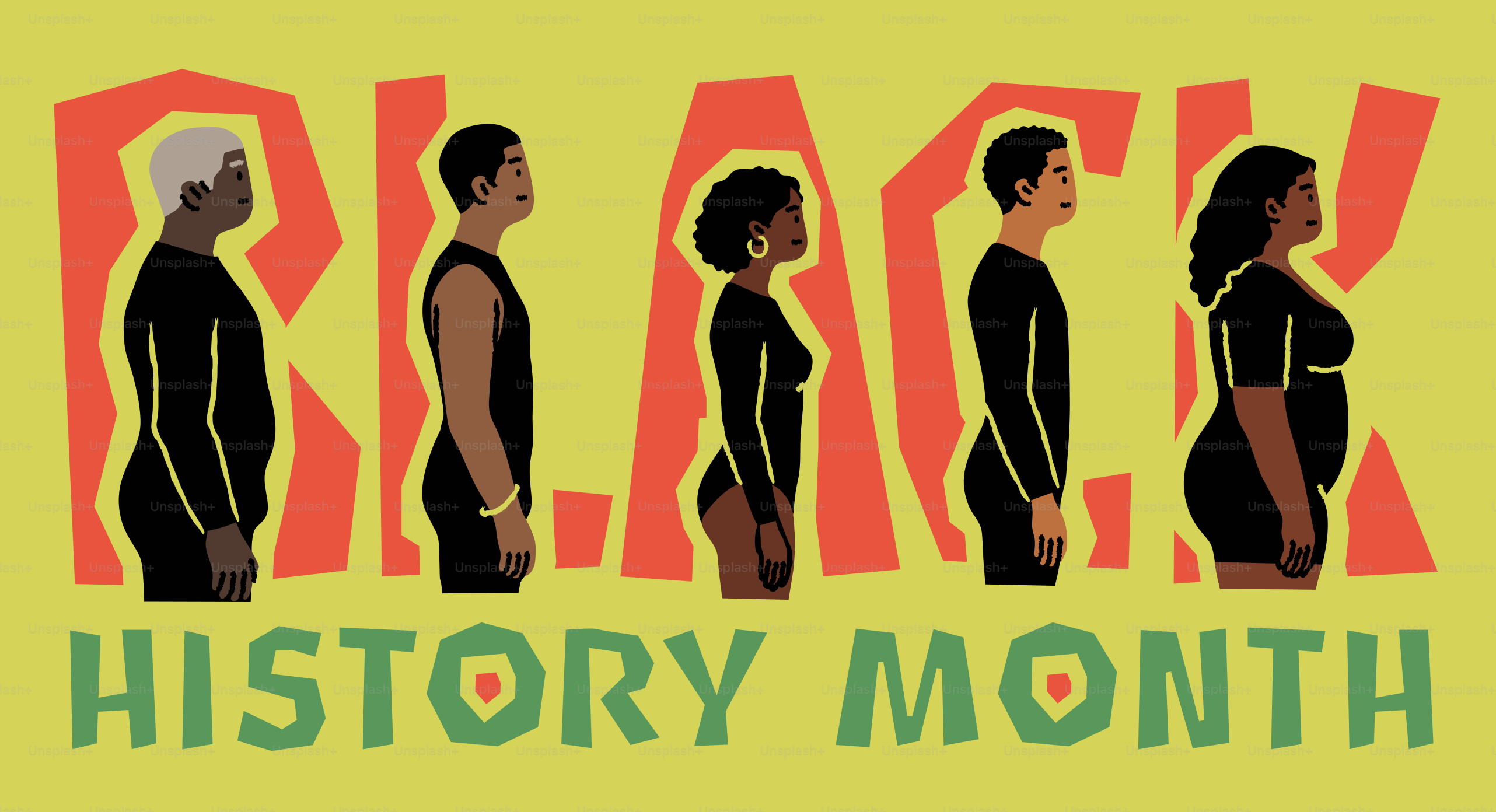 Black History Month mit vielfältigen Individuen