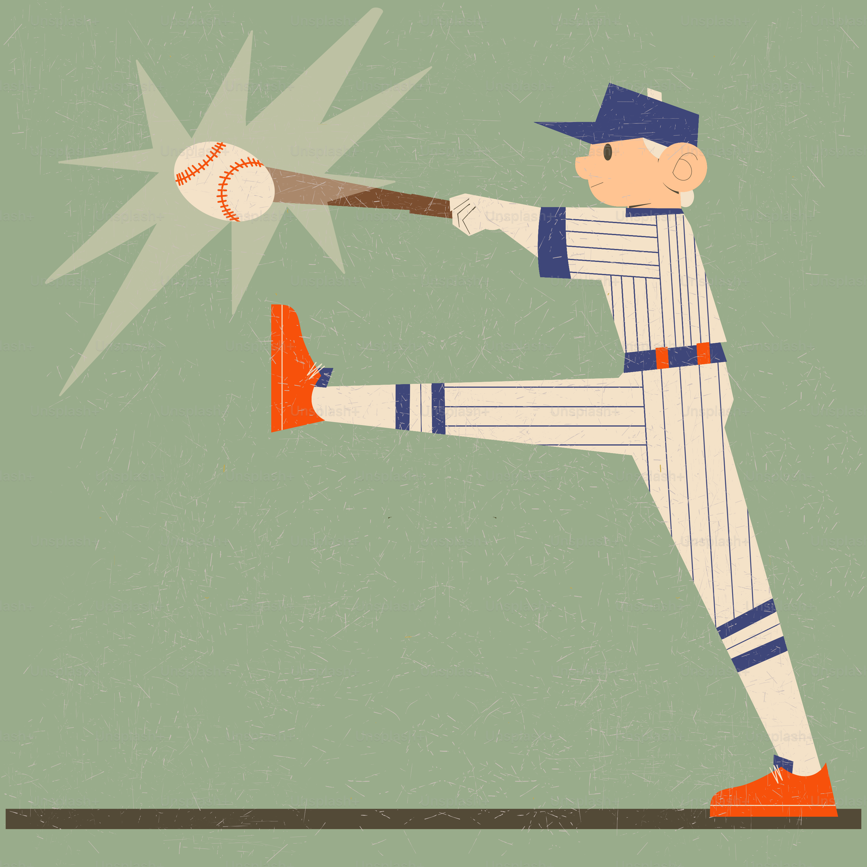 A baseball player swings at a ball