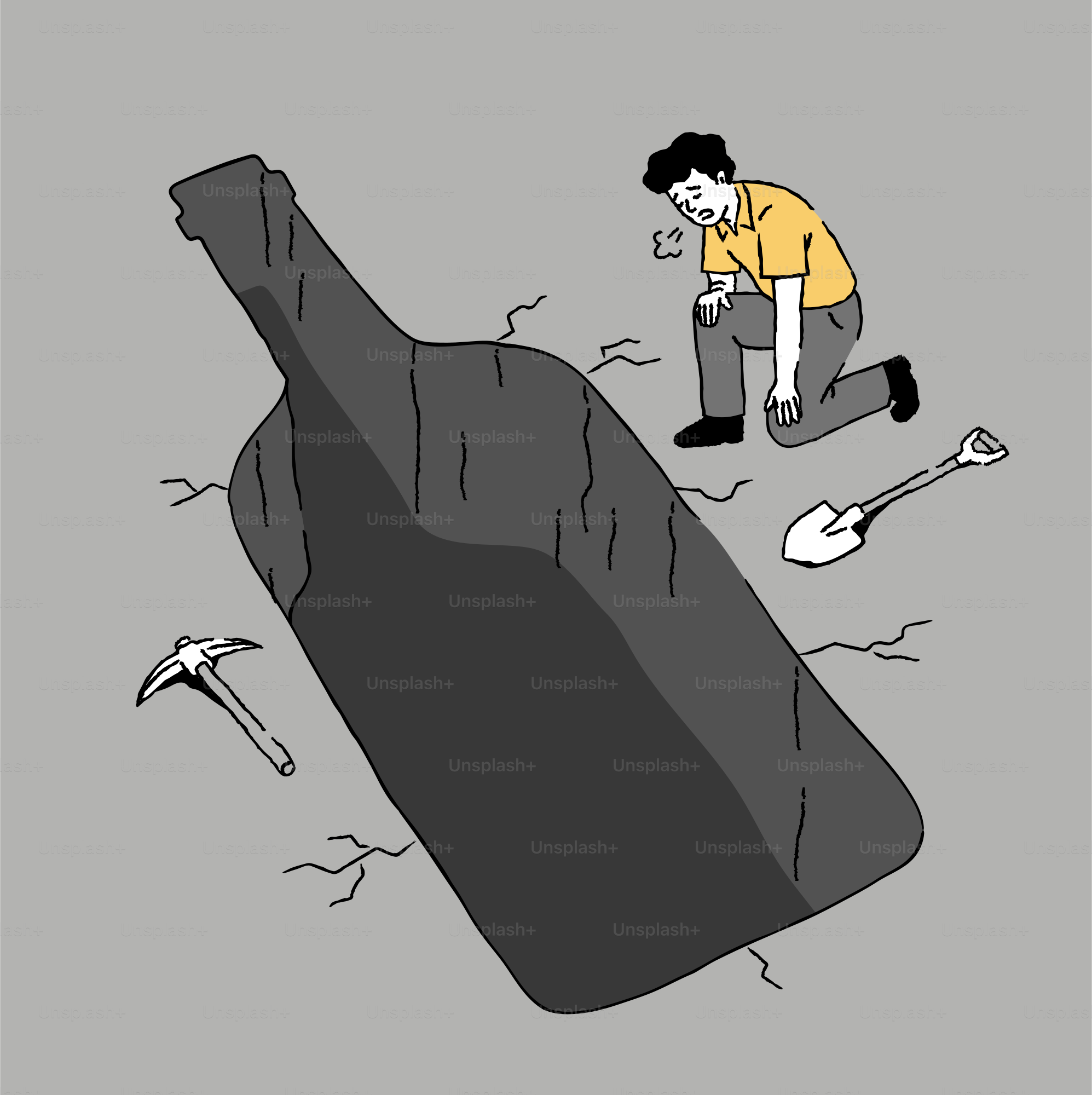 Man discovers giant bottle buried in ground