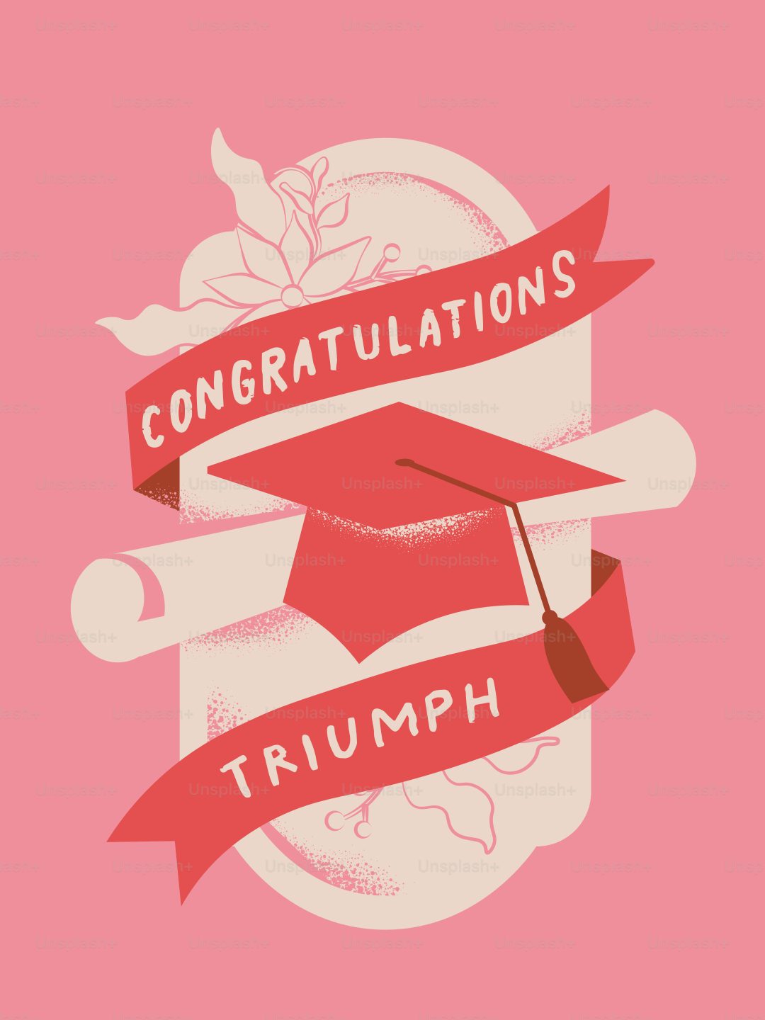 Graduation cap and scroll with congratulations banner vector – School ...