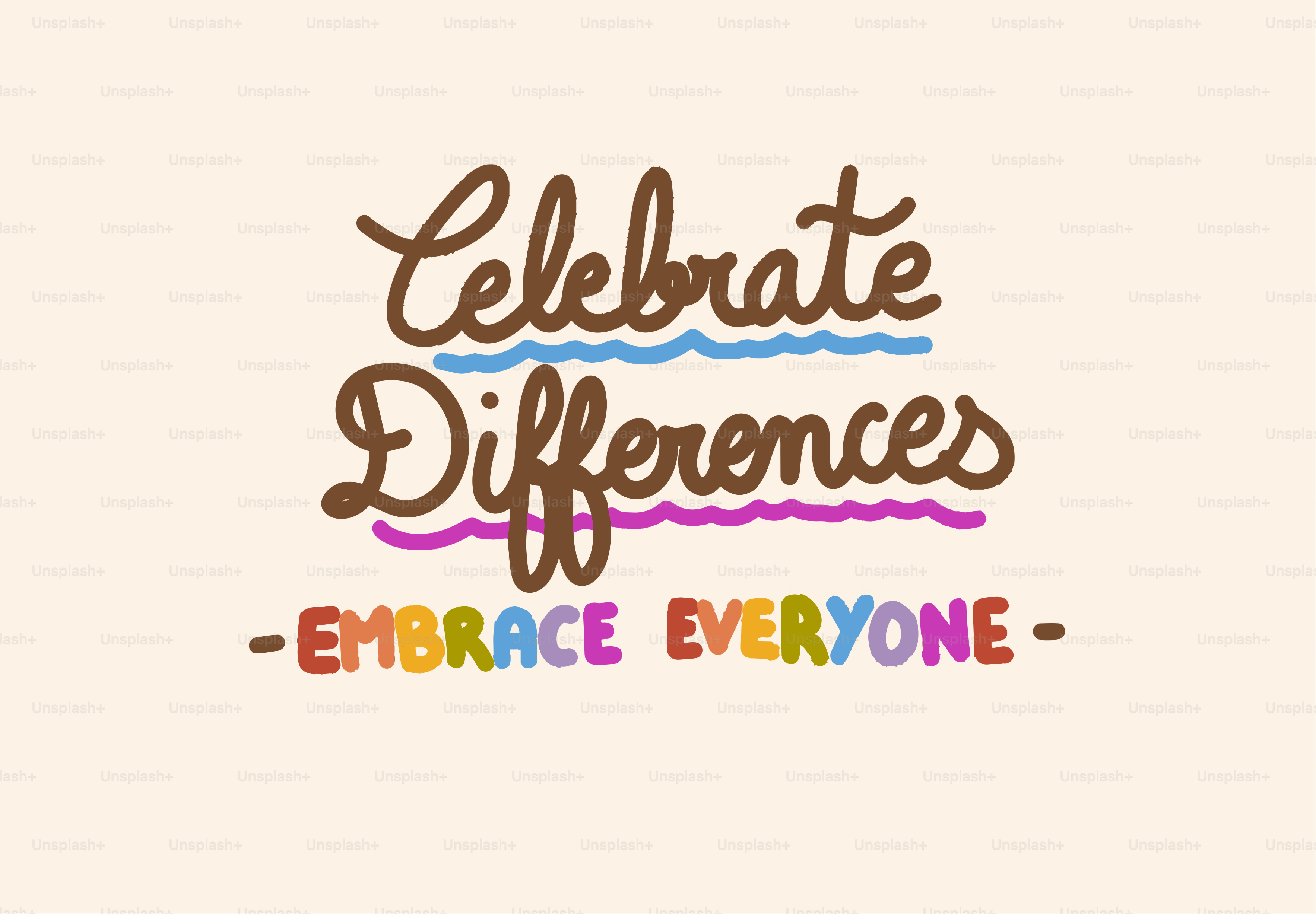Celebre as diferenças – abrace todos