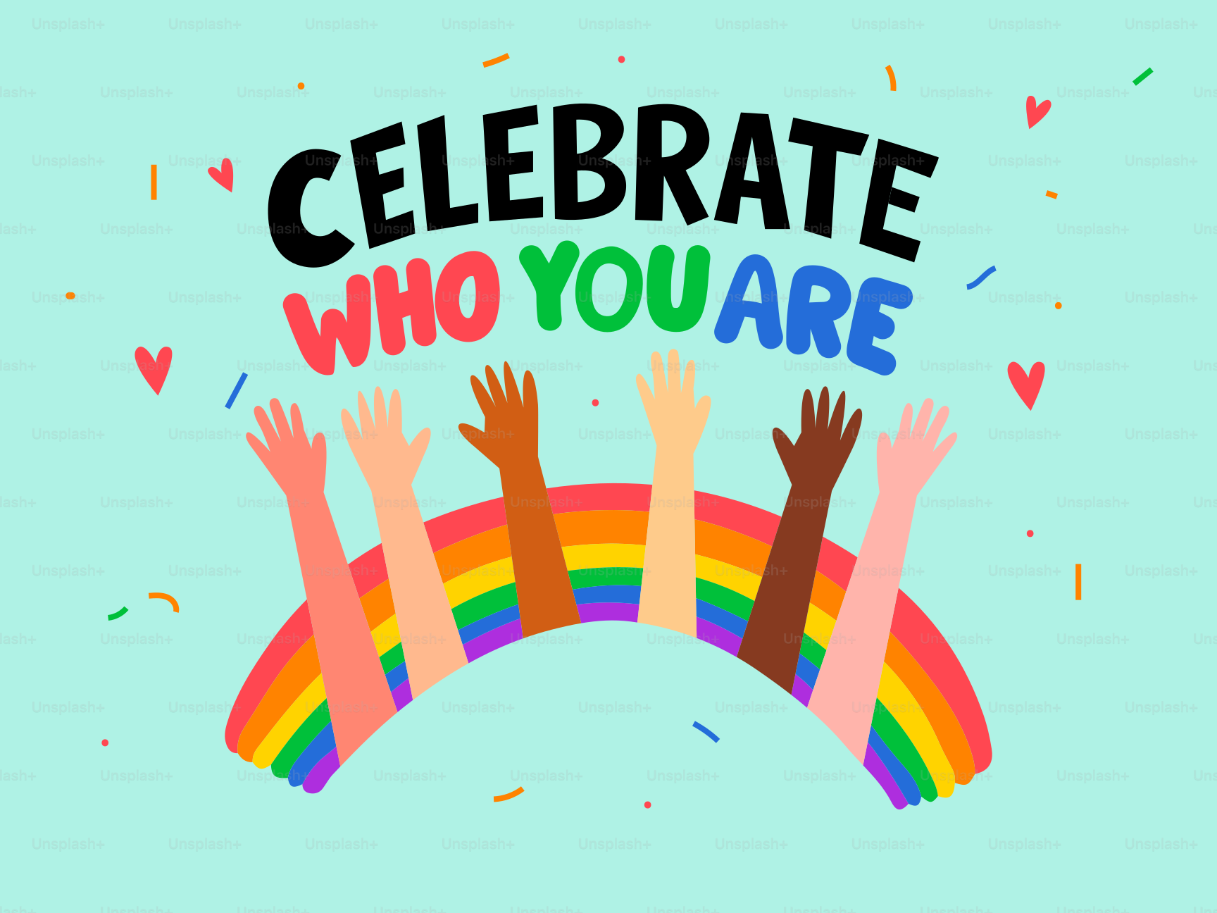 Celebrate who you are with rainbow colors