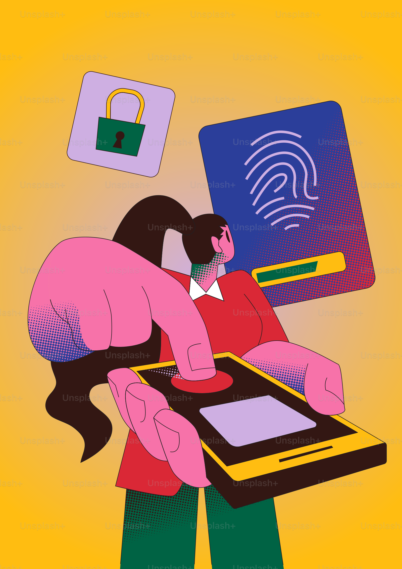 Personne utilisant l’empreinte digitale pour la sécurité du téléphone