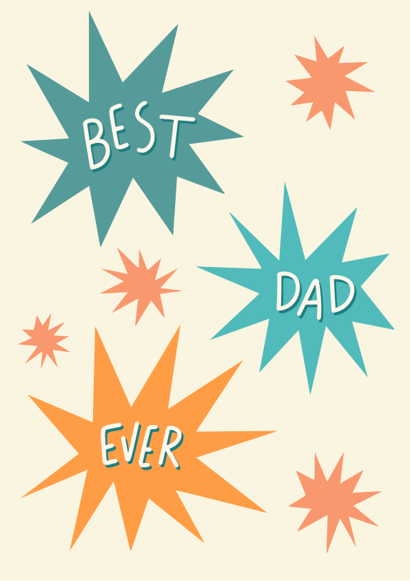 Ayah terbaik yang pernah ada teks di starbursts