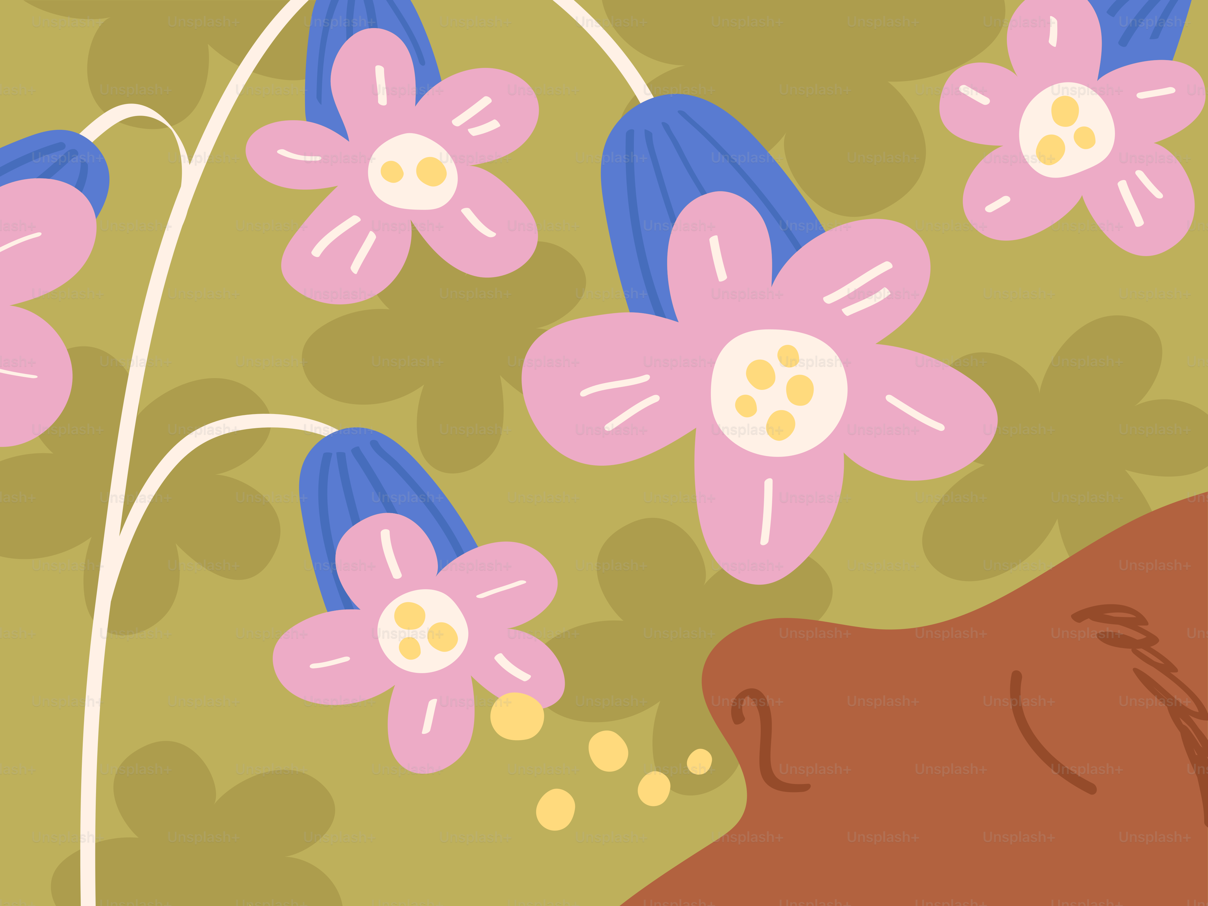 Una nariz marrón que huele flores rosas con polen amarillo.