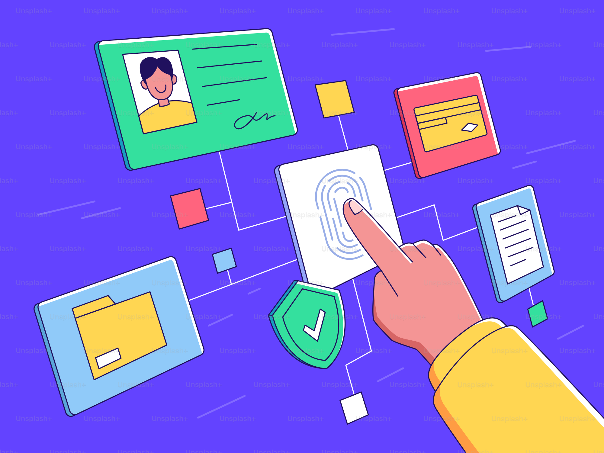 Pemindaian sidik jari untuk verifikasi identitas digital