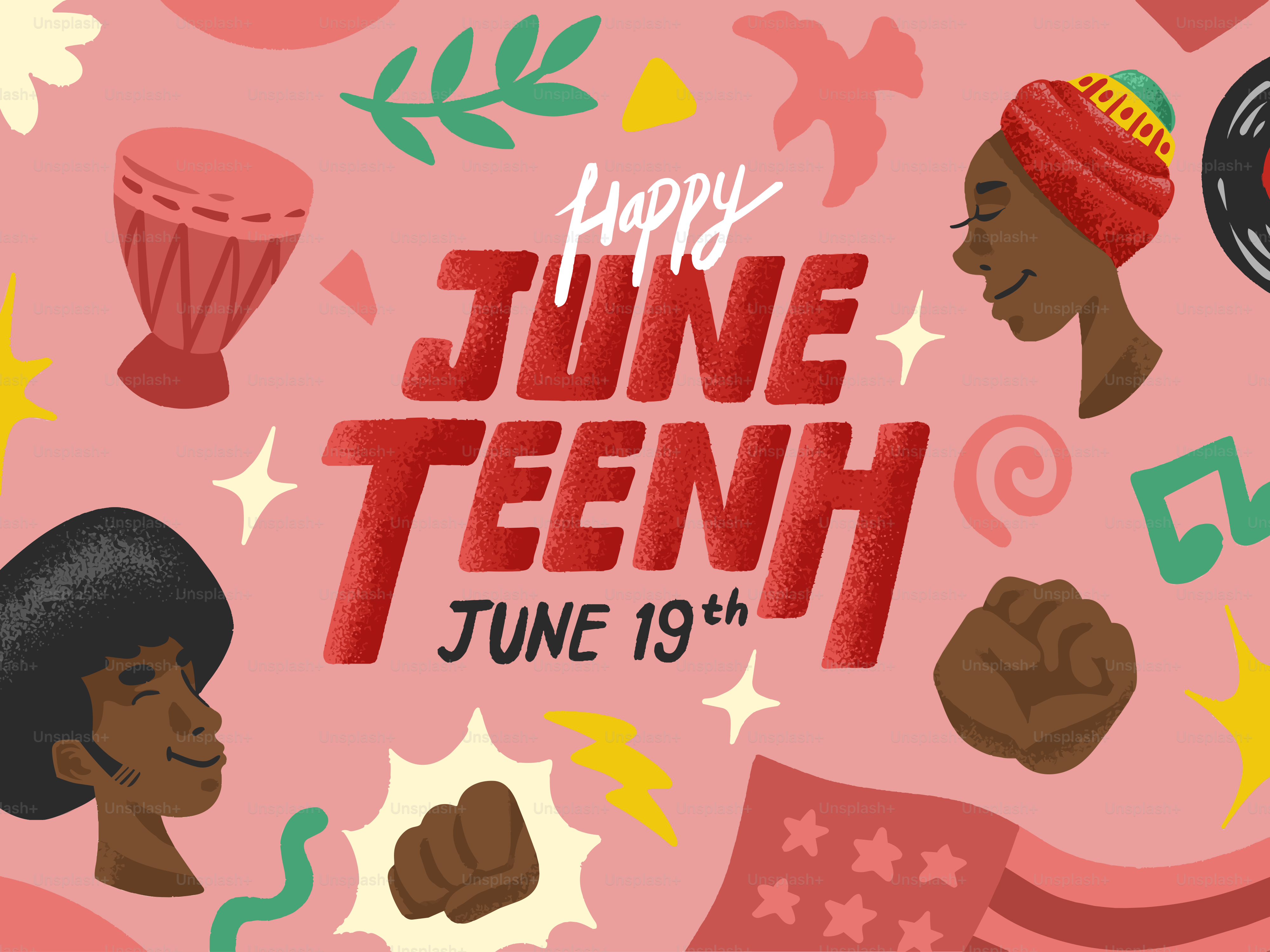 Feliz 19 de junio con símbolos culturales