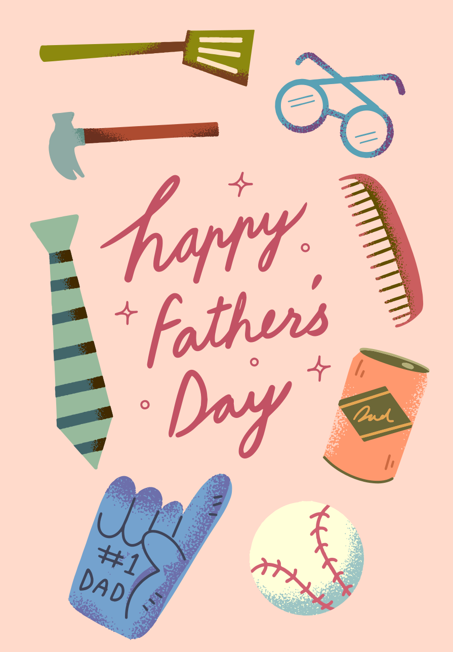 父の日カードにはお父さんをテーマにしたものが入っています