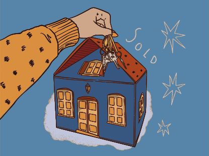 Tenir la main les clés d’une maison vendue