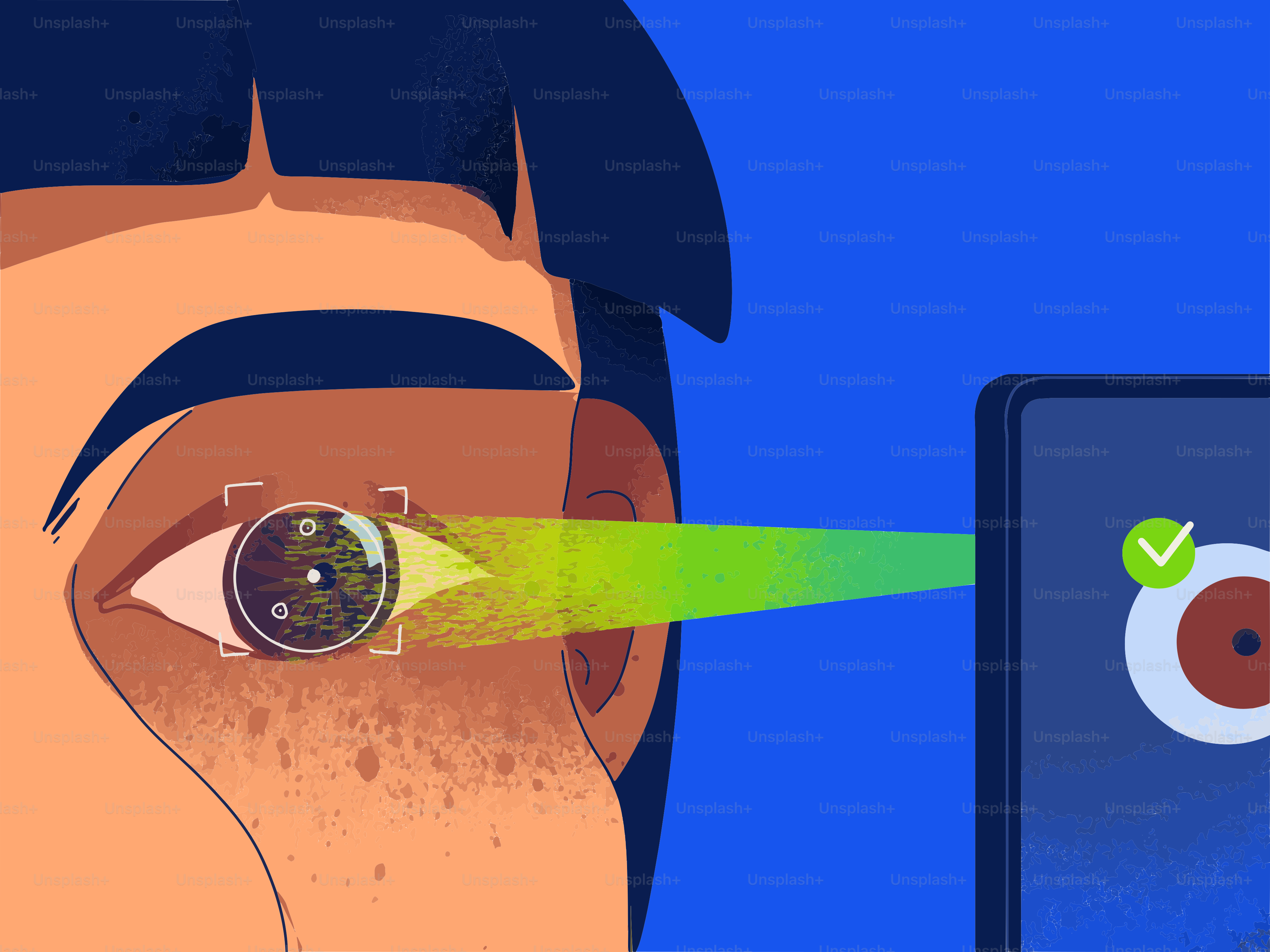 Scanner oculaire pour l’identification numérique sur un smartphone.