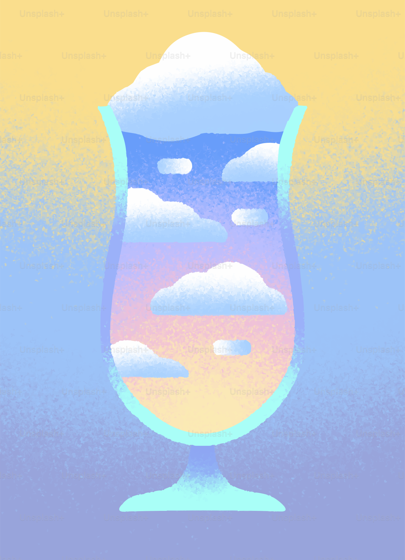 Nubes y cielo en un cristal huracán