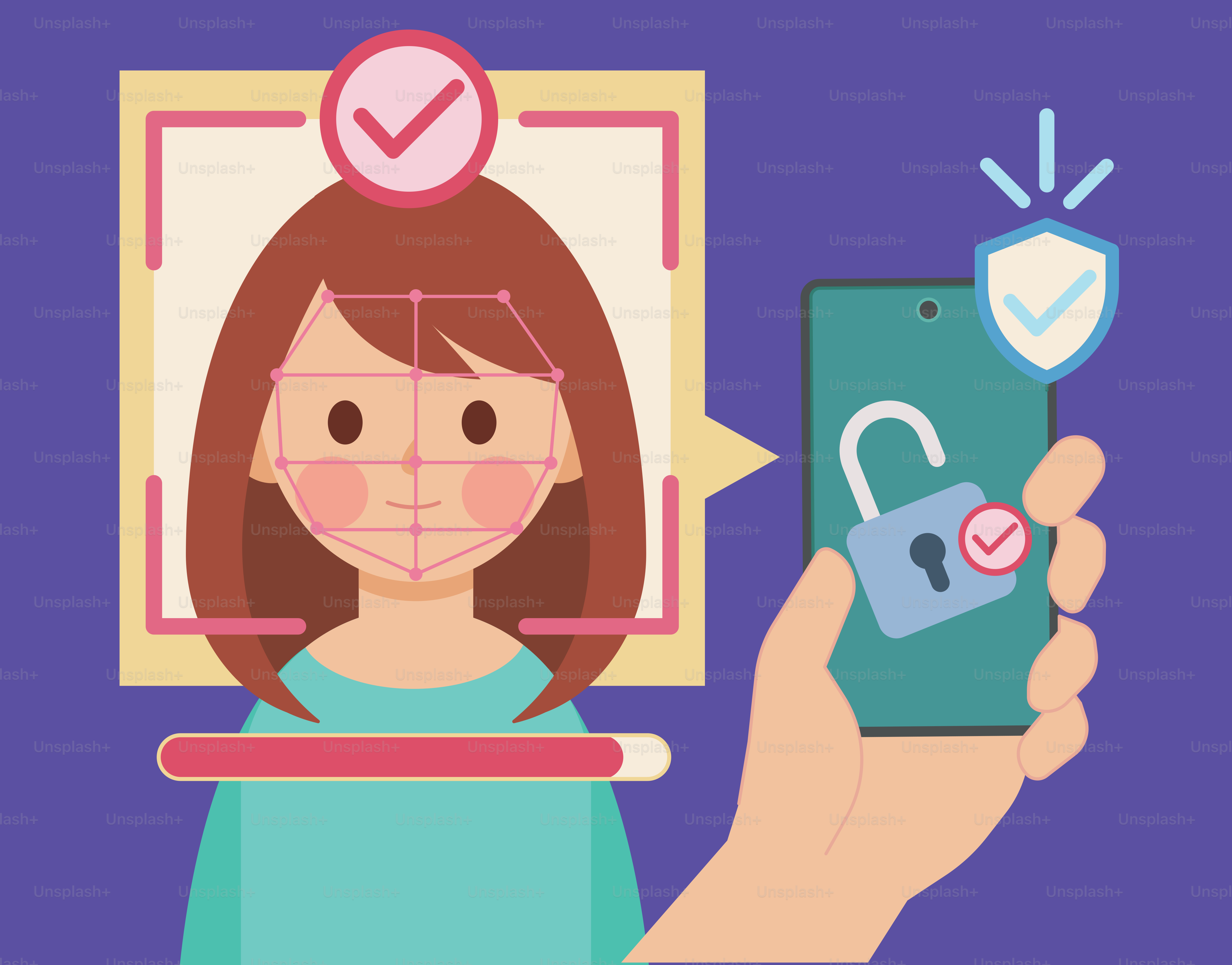 Teknologi pengenalan wajah membuka kunci smartphone