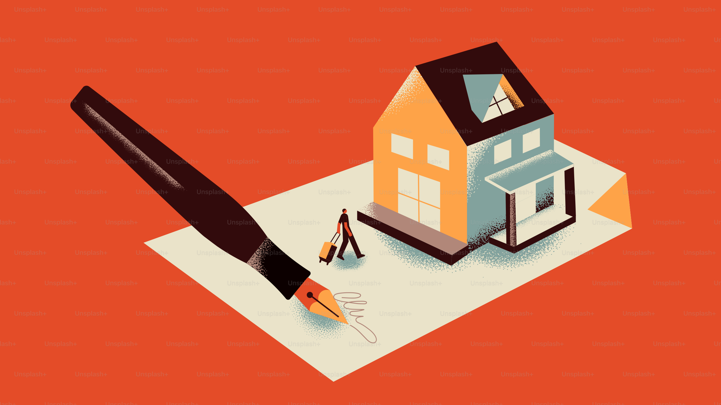 Pulpen menandatangani kontrak untuk sebuah rumah