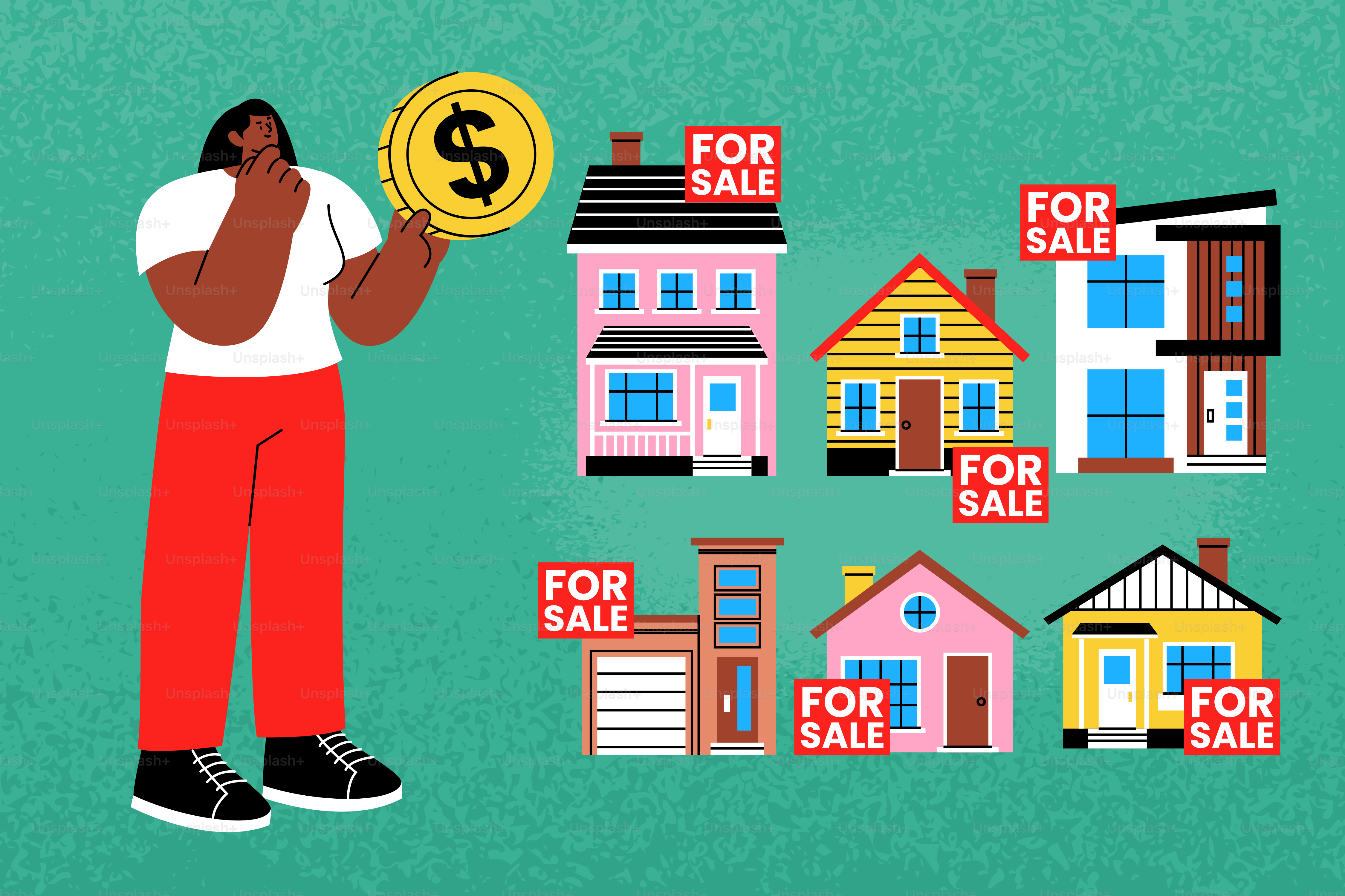 Personne détenant une pièce avec des maisons à vendre