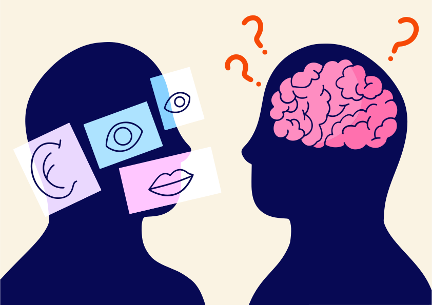 Dua kepala dengan organ sensorik dan otak