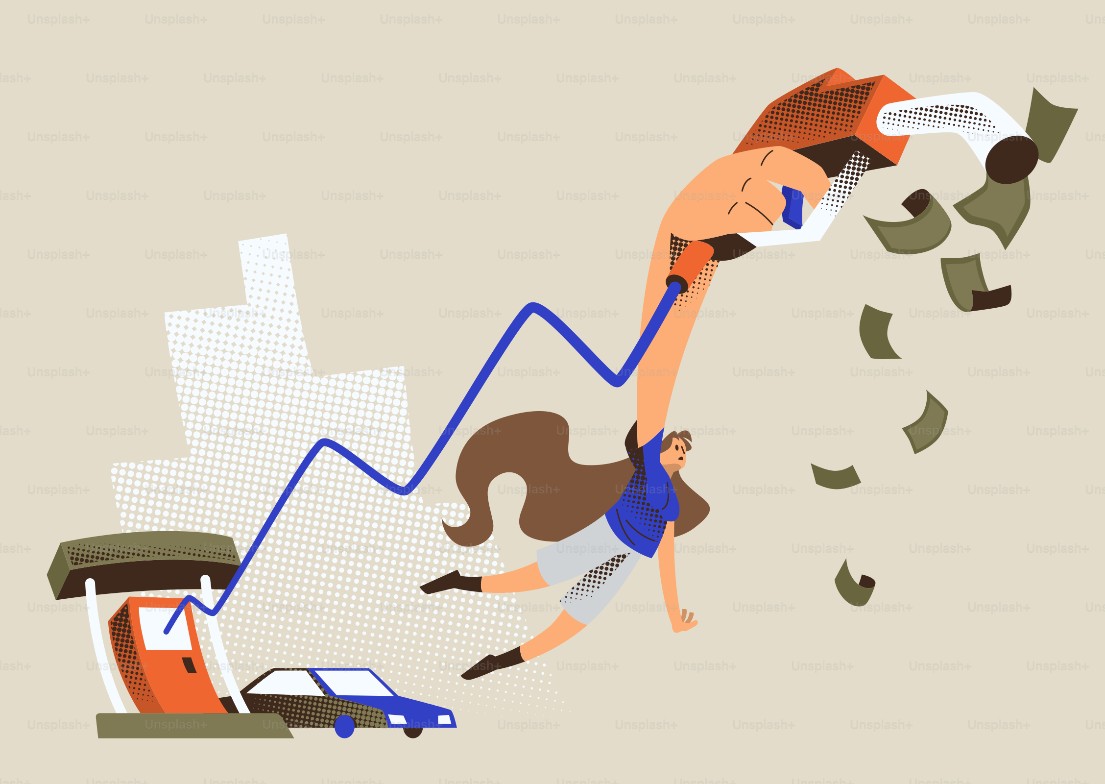 Rising gas prices drain money from people.