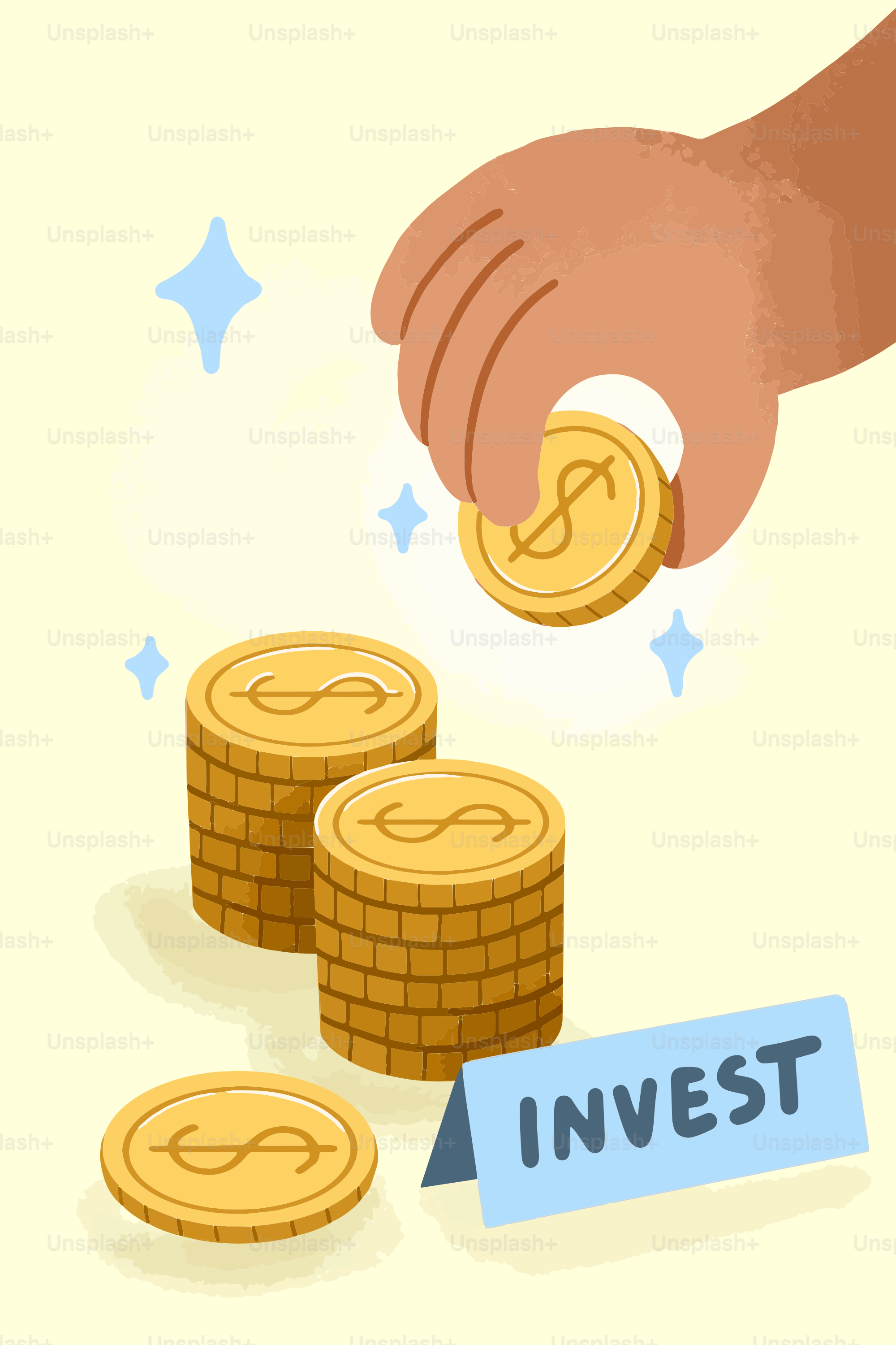 Woman adding coin to jar labeled invest vector – Money Image on Unsplash