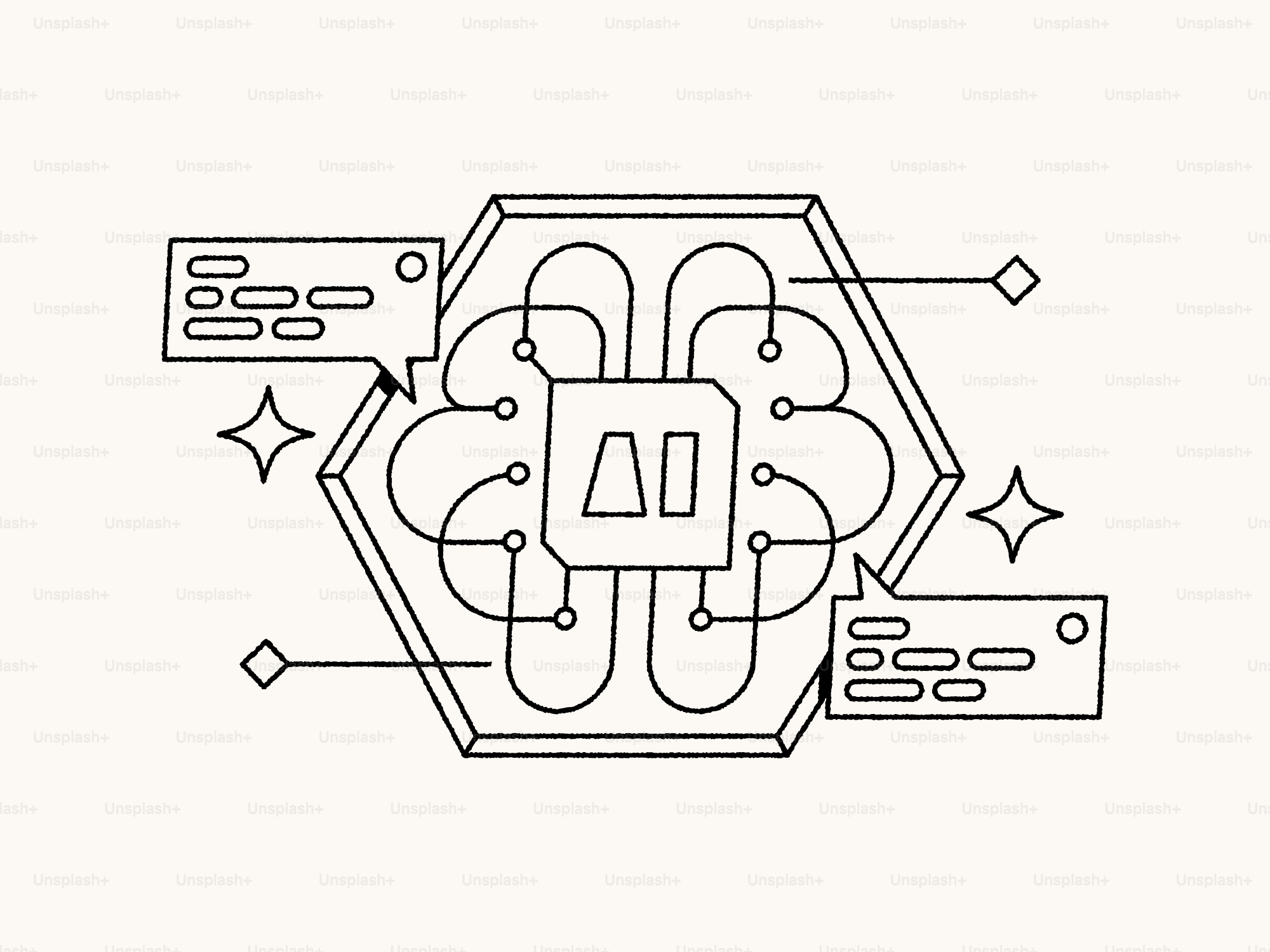 Núcleo de inteligencia artificial con procesamiento y comunicación de datos.