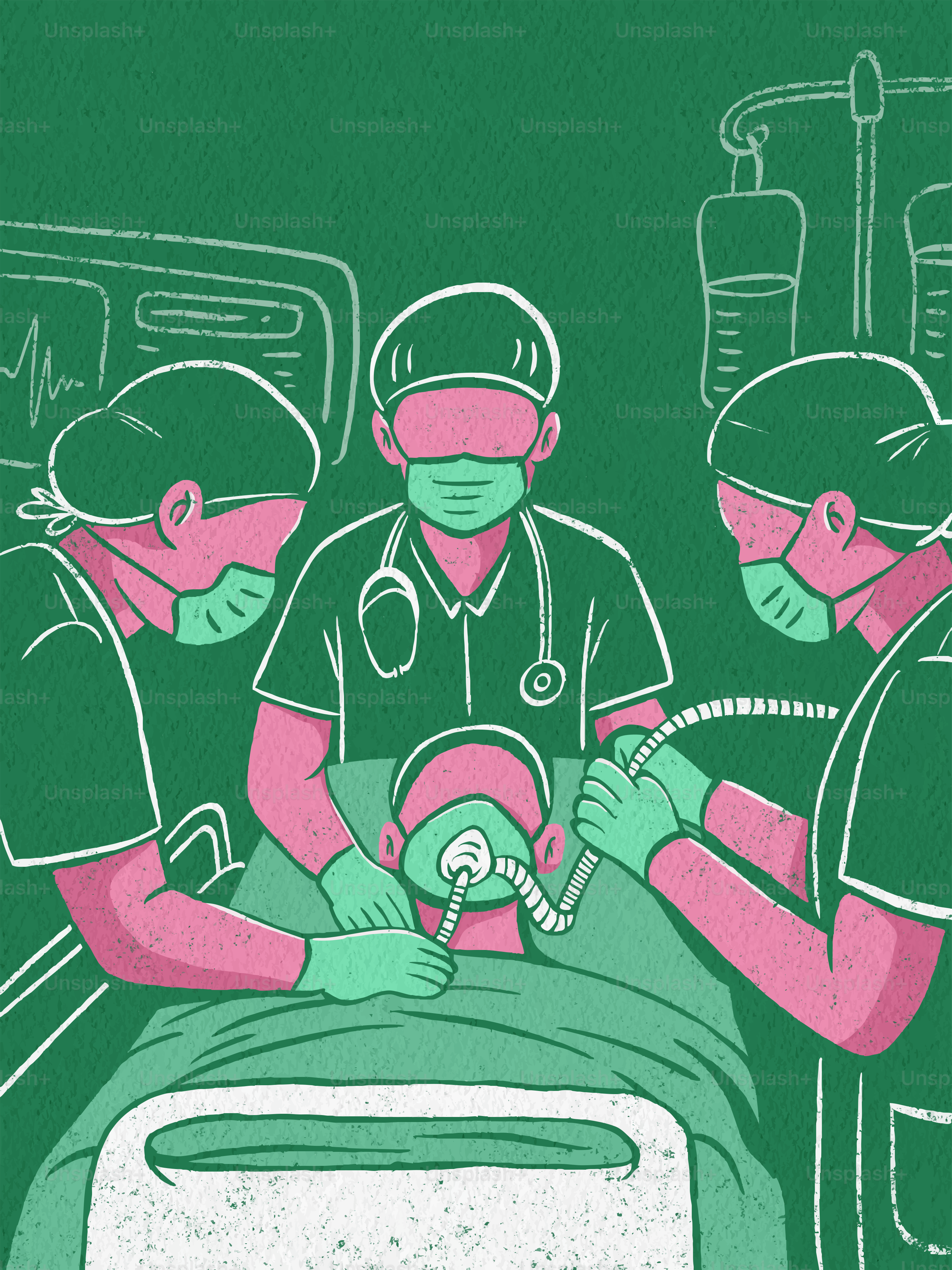 Medical team performing a surgical procedure on a patient