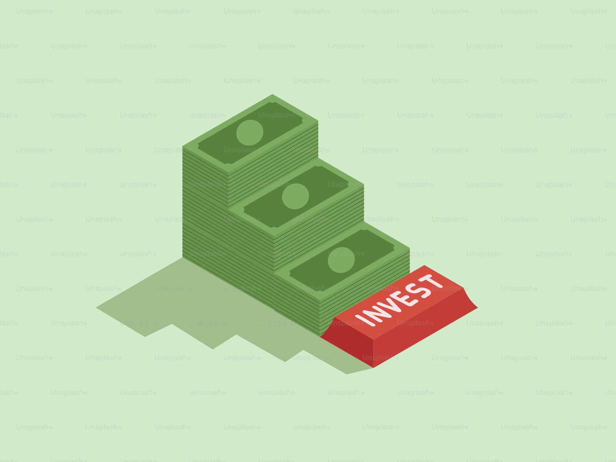 Des marches d’argent vert menant à un rouge