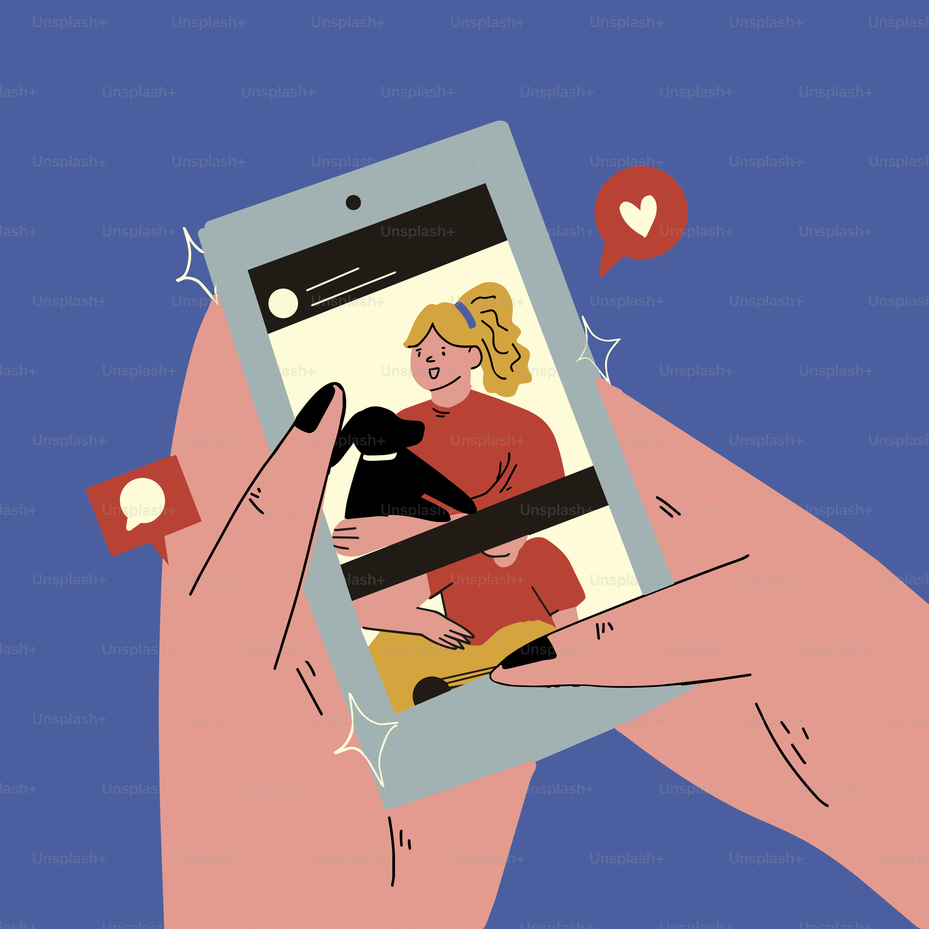 Manos sujetando un smartphone mostrando una publicación en redes sociales.