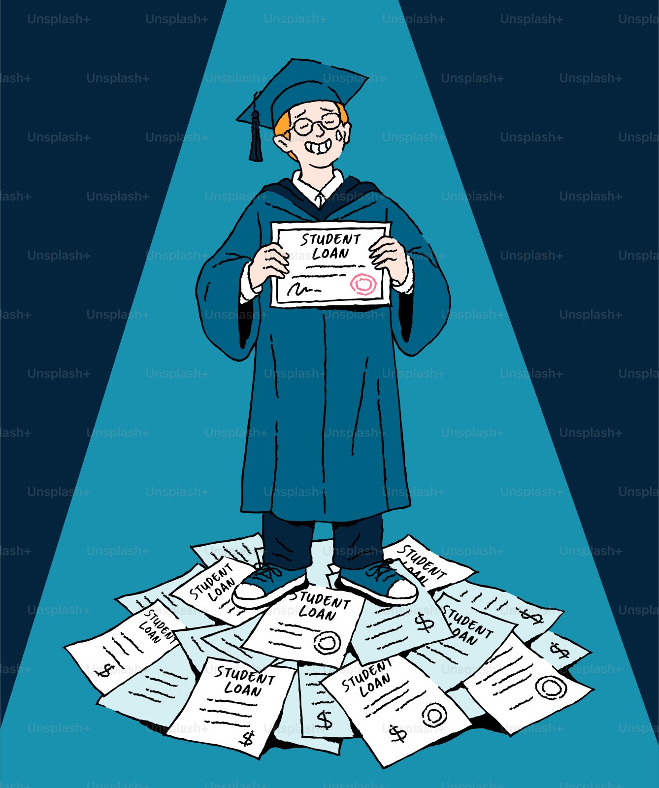 大学院生は大量の学生ローンの借金を抱えています。