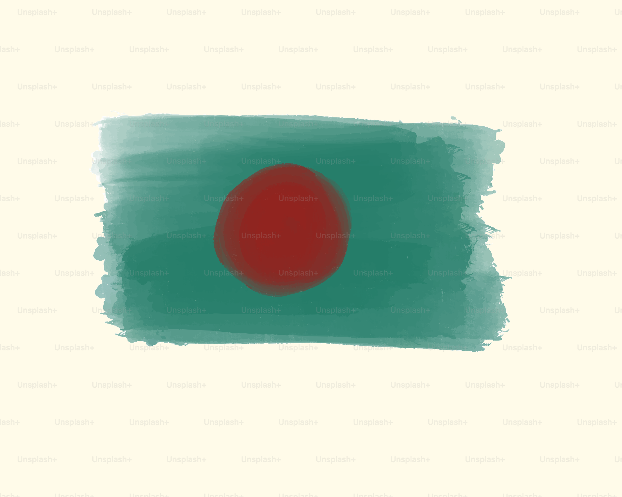 Bendera cat air Bangladesh dengan latar belakang terang.