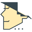 Stylized profile of a person's head with an ellipsis.