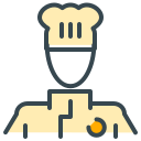 An icon of a chef wearing a toque.