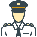 Icon of a pilot in uniform and cap