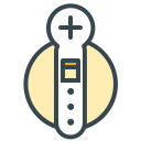 Medical test strip icon showing a positive result.