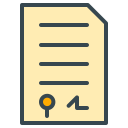 A stylized document with text, a seal, and a signature