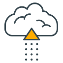 Uploading data to the cloud symbol