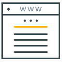 Ventana del navegador web que muestra "www" y líneas de contenido.