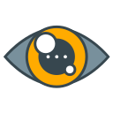Stylized eye showing a thought bubble.