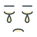 Un simple emoji de cara llorando con lágrimas.