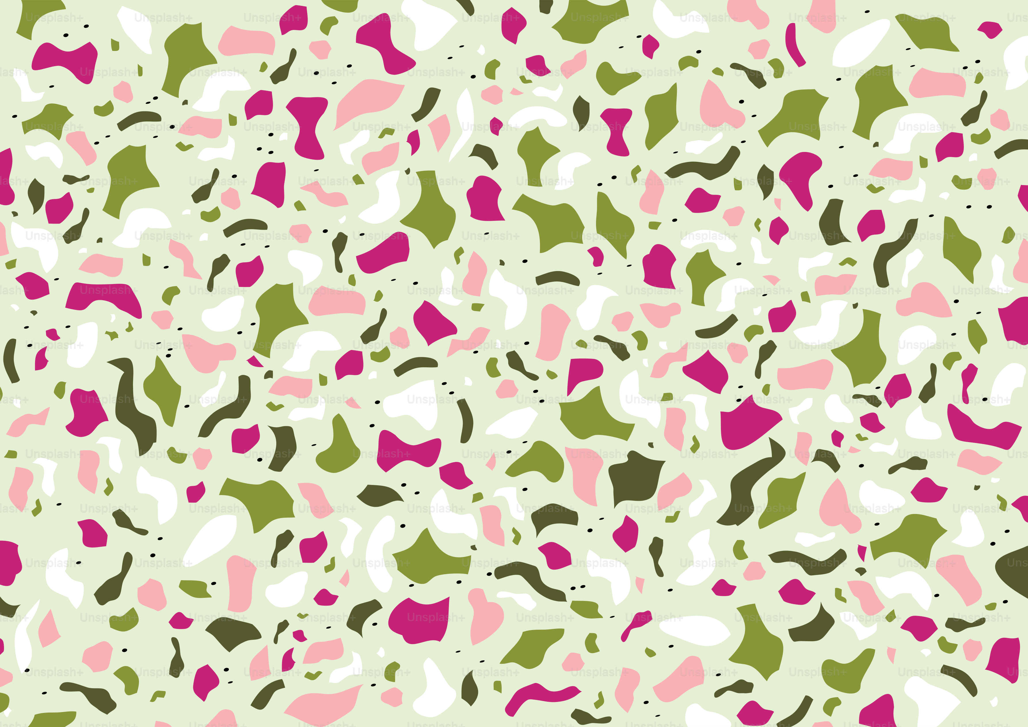 Abstract colorful terrazzo pattern on light pink - Vector Illustration ...