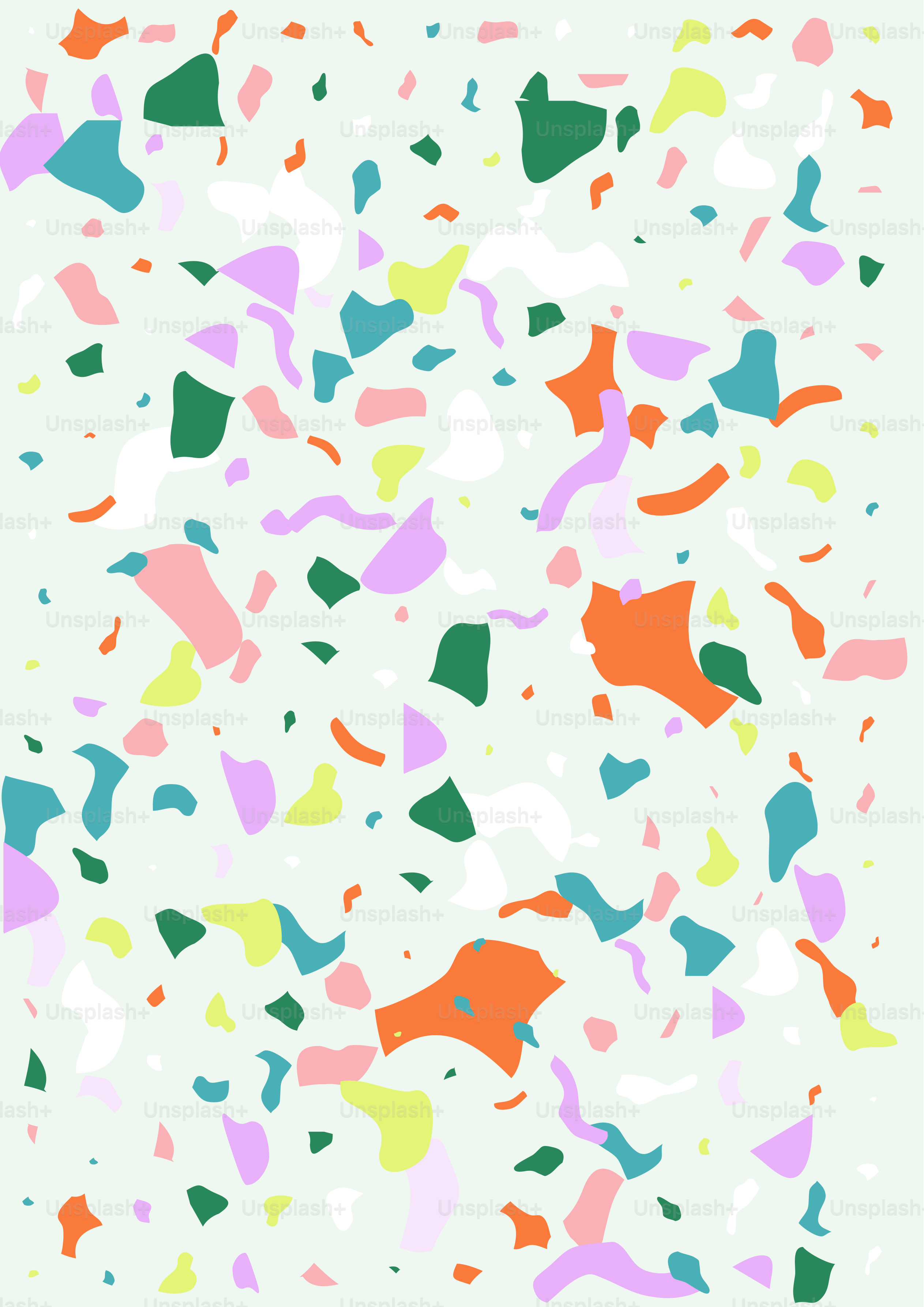 Abstract colorful terrazzo pattern on light pink - Vector Illustration ...