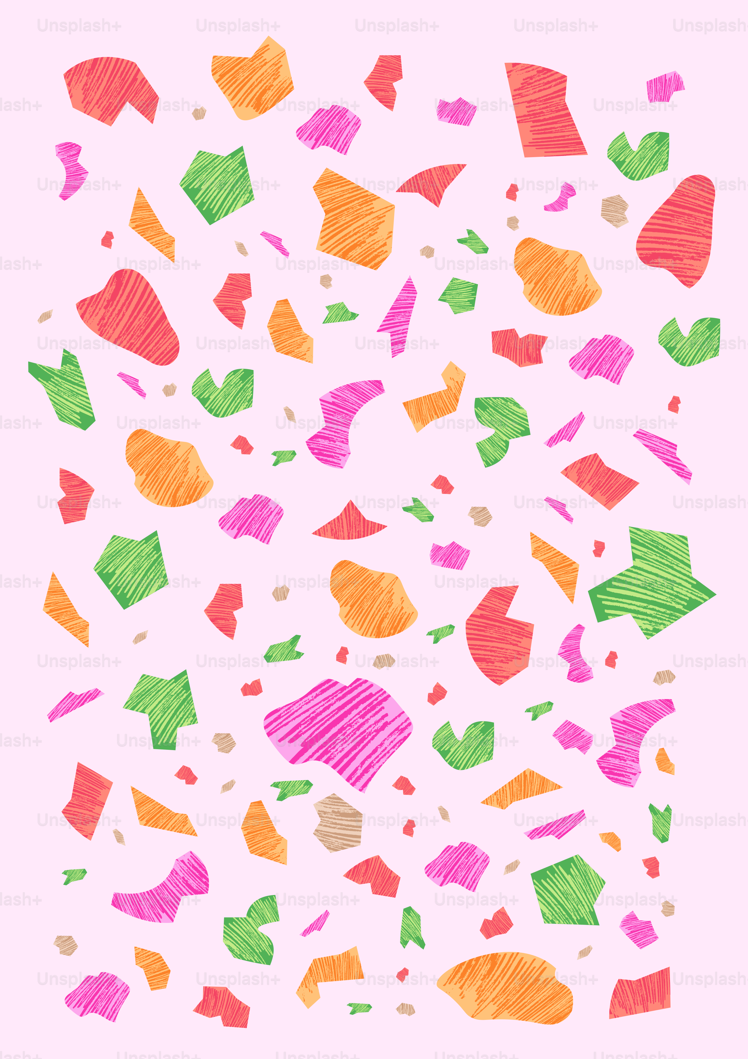 Abstract colorful terrazzo pattern on light pink - Vector Illustration ...