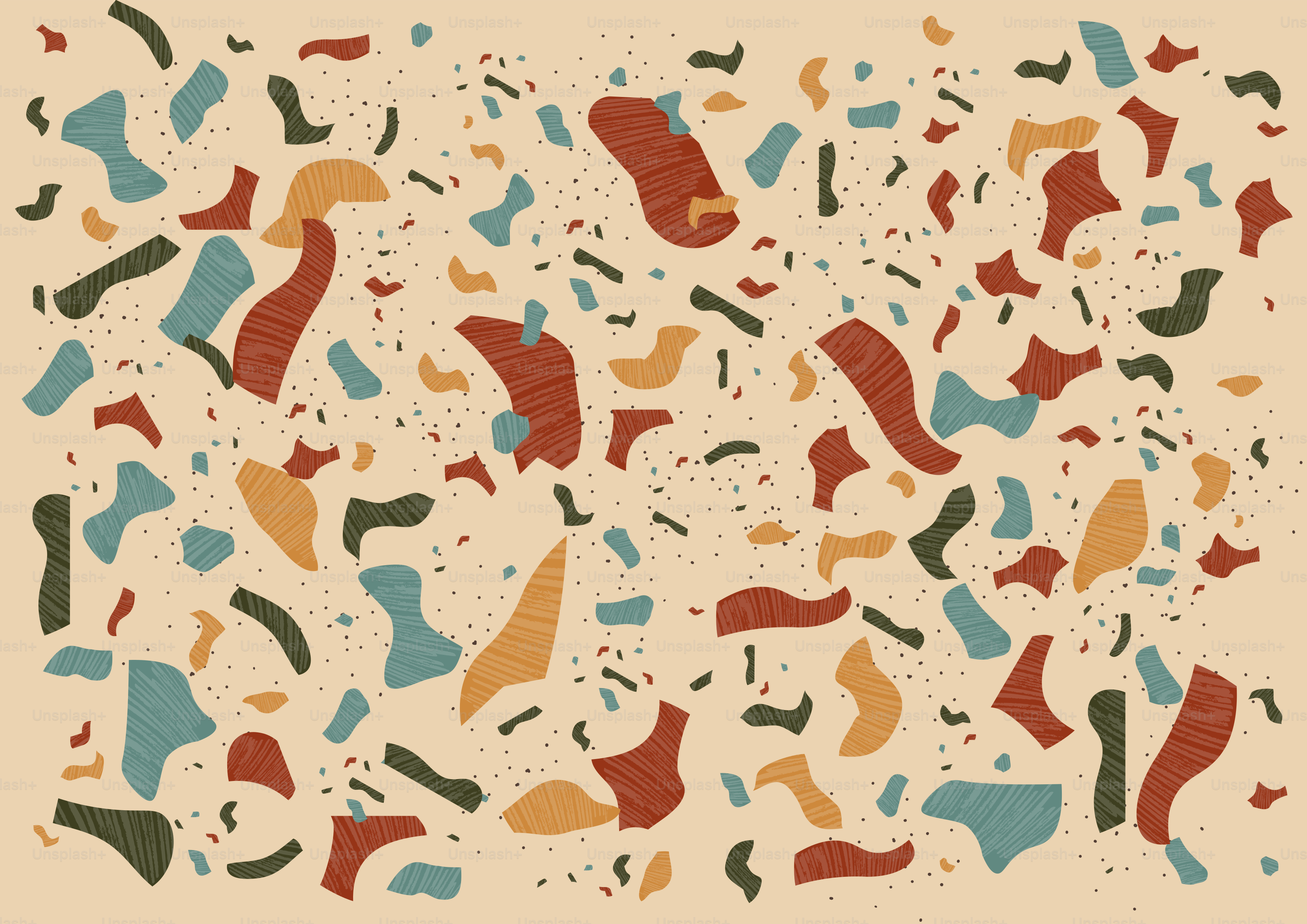 Abstract colorful terrazzo pattern on light pink - Vector Illustration ...