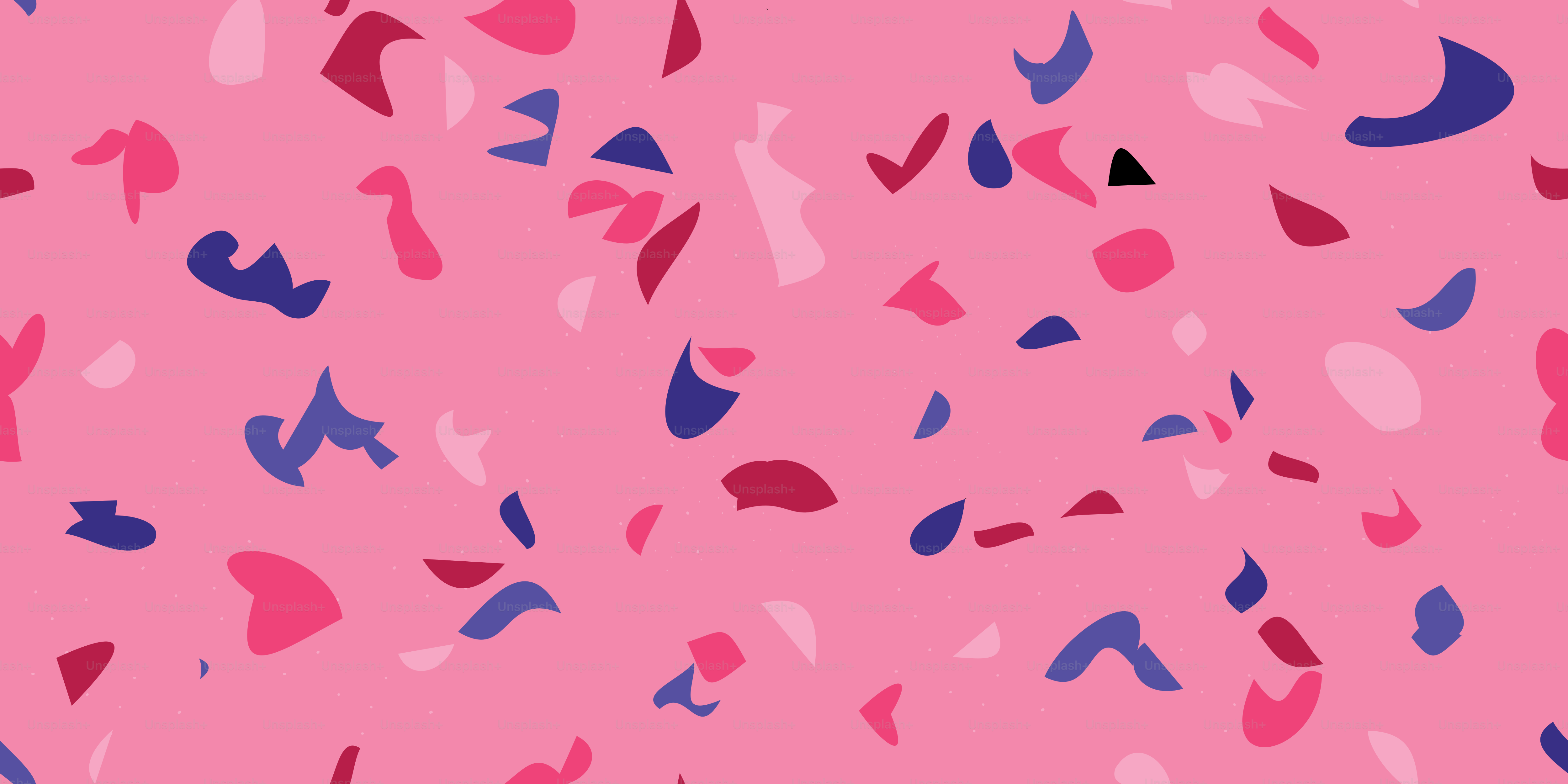Fond rose avec motif terrazzo coloré