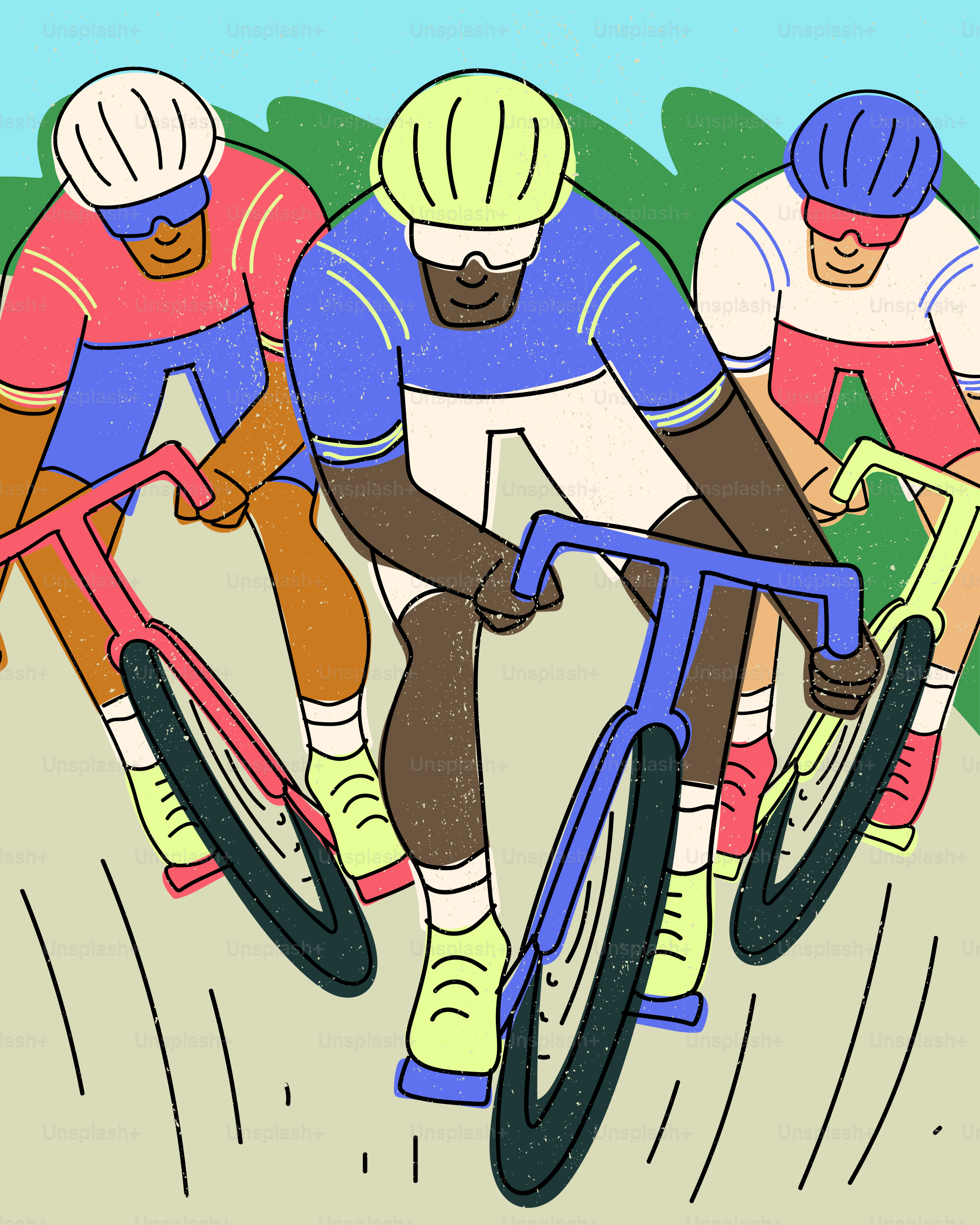 Professional cyclists riding wheel to wheel in a peloton