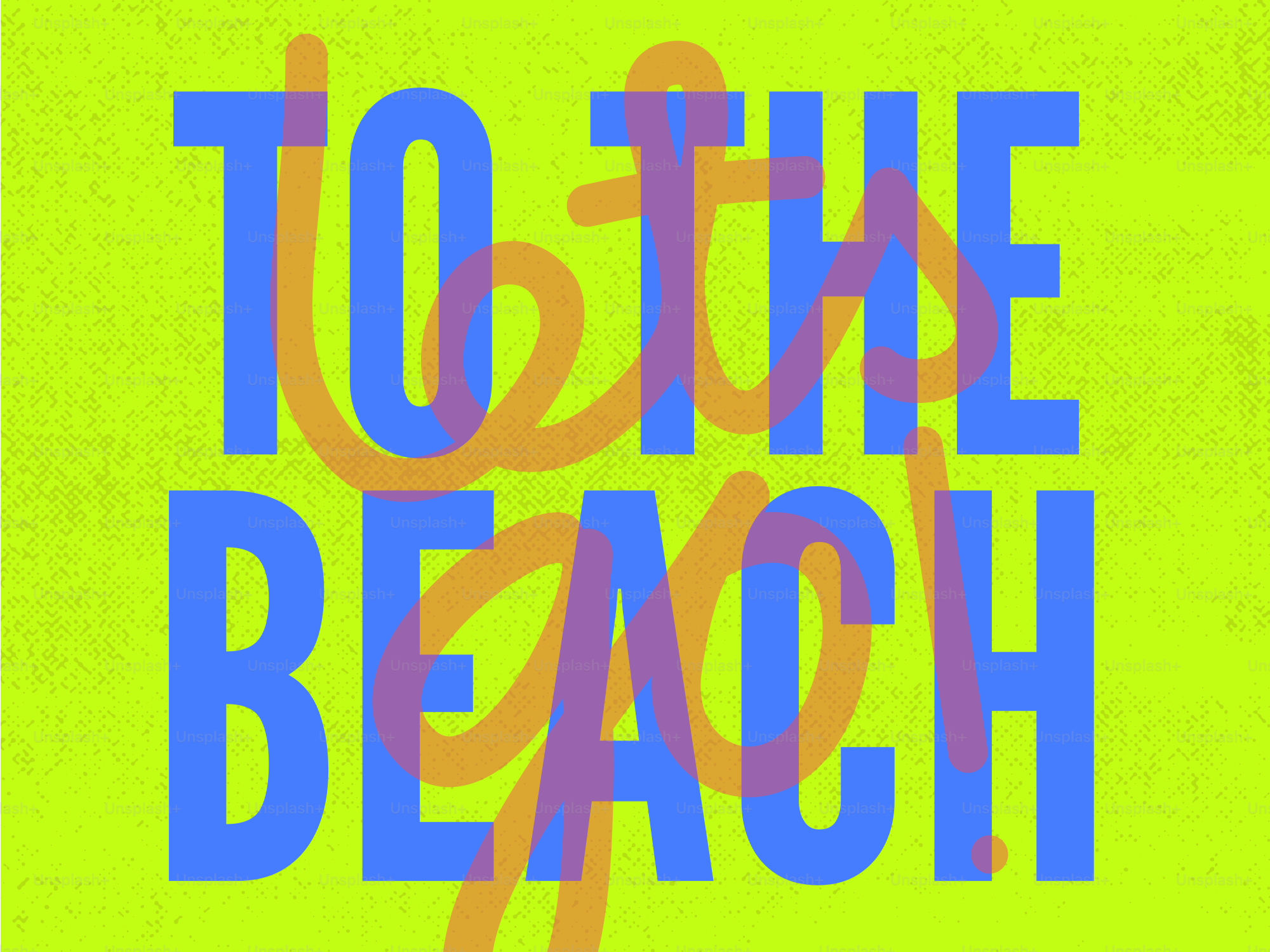 Andiamo! Testo verso la spiaggia in verde