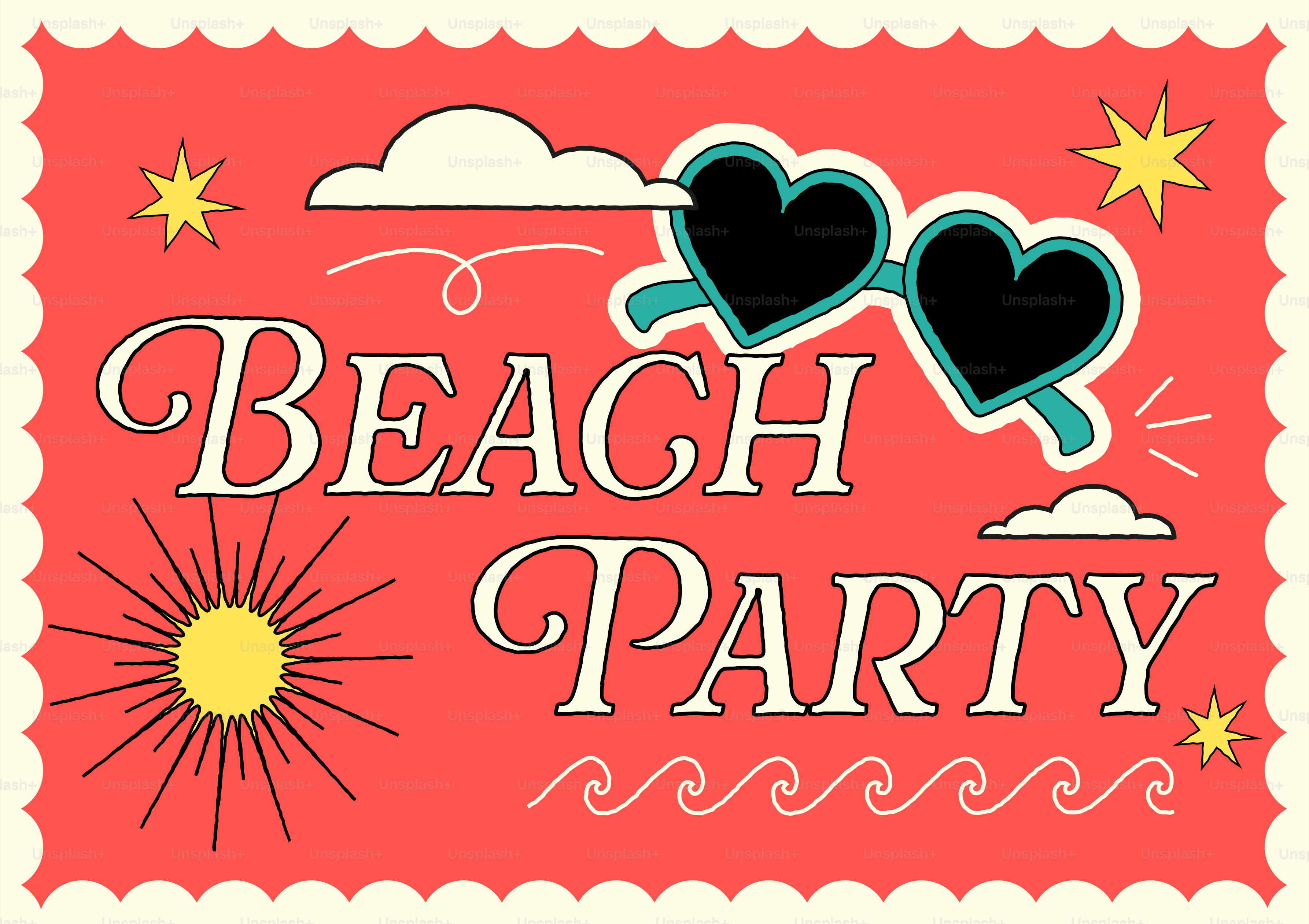 Palm tree and sun illustration - Vector Illustration on Unsplash+